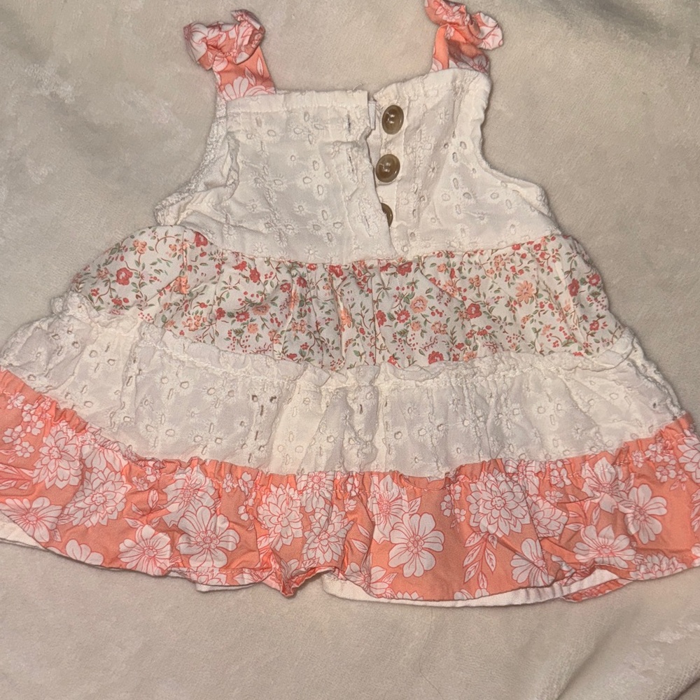 Nicole Miller Pink and White Baby Dress